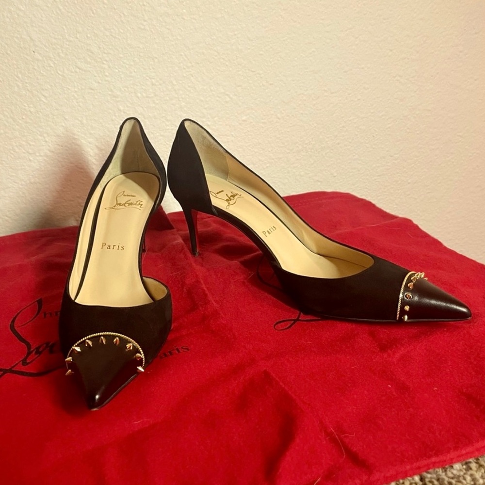 Christian Louboutin Suede Kid Culturella 70 Pumps Sz 7.5 (38)